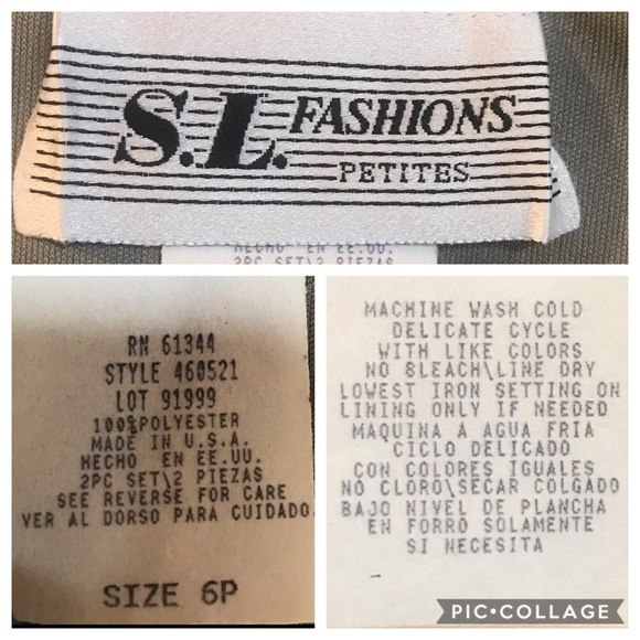 EUC S.L Fashions TIERED MAXI Green Floral Dress 6P - Picture 8 of 8